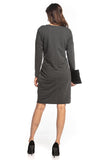 Elegant Kimono-Style Midi Dress with Tie Belt