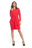 Loose Kimono Style Midi Dress with Tie Belt
