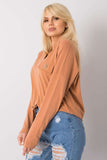 Straight Cut Long Sleeve Cotton Blouse
