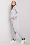 Cozy Hooded Tracksuit Set with Decorative Zipper