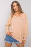 Stylish Cotton Sweatshirt with Deep Cutout Design