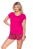 Floral Print Short Sleeve Two-Piece Pajama Set