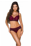 Elegant Push-Up Bra with Lace and Golden Accents