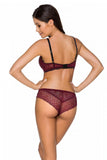 Elegant Push-Up Bra with Lace and Golden Accents