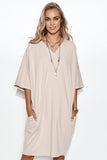 Versatile Oversized Sweatshirt Dress with Decorative Details