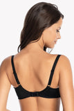 Elegant Semi-Padded Bra with Mesh and Lace Detail