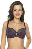 Lace-Trimmed Semi-Padded Bra with Decorative Details