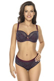 Lace-Trimmed Semi-Padded Bra with Decorative Details