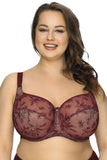 Elegant Soft Bra with Mesh Embroidery and Adjustable Straps