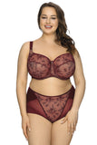 Elegant Soft Bra with Mesh Embroidery and Adjustable Straps