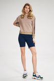 Classic Cotton Sweatshirt with Side Slits and Ribbed Cuffs
