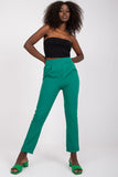 High-Waisted Fabric Pants with Side Pockets