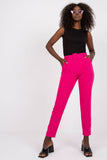 Fabric Pants with Zipper, Button Closure, and Pockets