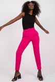 Fabric Pants with Zipper, Button Closure, and Pockets