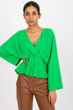 Loose Cut Blouse with Wide Sleeves for Any Occasion