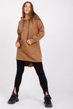 Hooded Extended Cut Sweatshirt with Back Inscription