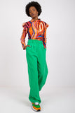 Elegant Long Sleeve Velour Blouse with Frills and Pattern