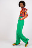 Elegant Long Sleeve Velour Blouse with Frills and Pattern