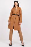 Chic Women's Long Sleeve Coat with Belt and Pockets