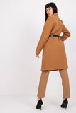 Chic Women's Long Sleeve Coat with Belt and Pockets