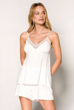 Verona Delicate Chemise and Shorts Lace Set