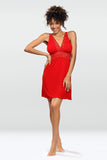 Chic Lace Chemise with Adjustable Straps and Viscose Comfort