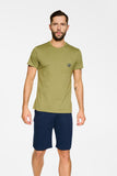 Men's Summer Pajamas Set: T-Shirt & Loose Fit Shorts