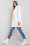 Extended Cut Hooded Sweatshirt with Kangaroo Pocket