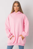 Extended Cut Hooded Sweatshirt with Kangaroo Pocket