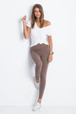 Trendy High-Waisted Sports Leggings with Double Stripes