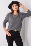 Cotton Basic Long Sleeve Blouse with Back Neckline Detail