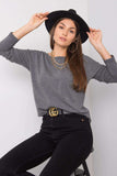 Cotton Basic Long Sleeve Blouse with Back Neckline Detail
