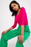 Versatile 3/4 Sleeve Simple Cut Blouse for Styling