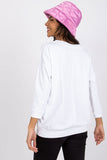 V-Neck Blouse with 3/4 Sleeves and Ribbed Cuffs