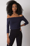 Stylish Straight Cut Blouse with 3/4 Sleeves & Exposed Shoulders