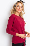 Tie-Front Long Sleeve Straight Cut Blouse