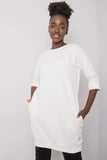 Extended Cut 3/4 Sleeve Sweatshirt Dress & Tunic