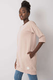 Extended Cut 3/4 Sleeve Sweatshirt Dress/Tunic