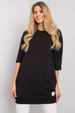 Extended Cut 3/4 Sleeve Sweatshirt Tunic Dress