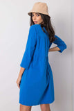 Loose Fit 3/4 Sleeve Dress with Front Pockets