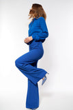 Colorful Cornflower Palazzo Pants for Soft Office Style