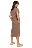 Versatile Safari-Style Dress with Pockets and Slits