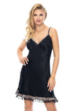 Elegant Satin Chemise with Soft Cups & Adjustable Straps