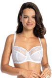 Elegant Embroidered Underwire Soft Bra with Lace Accents