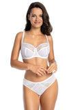 Elegant Embroidered Underwire Soft Bra with Lace Accents