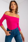 Stylish Straight Cut Blouse with Exposed Shoulders