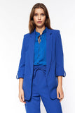 Spring Cornflower Oversize Jacket with Rolled Up Sleeves