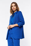 Spring Cornflower Oversize Jacket with Rolled Up Sleeves