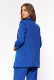 Spring Cornflower Oversize Jacket with Rolled Up Sleeves