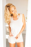 Charming Viscose Two-Piece Pajamas Set with Lace Detail